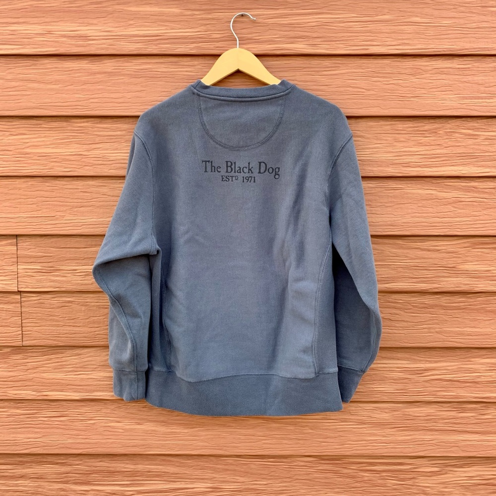 The Black Dog Navy Blue Crewneck Sweatshirt with Black Dog Graphic - Picture 3 of 11